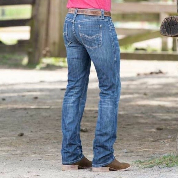 Rock & Roll Denim Men's Revolver Slim Straight Jean Dark Wash 32x34(33.5 Actual) - Picture 11 of 12